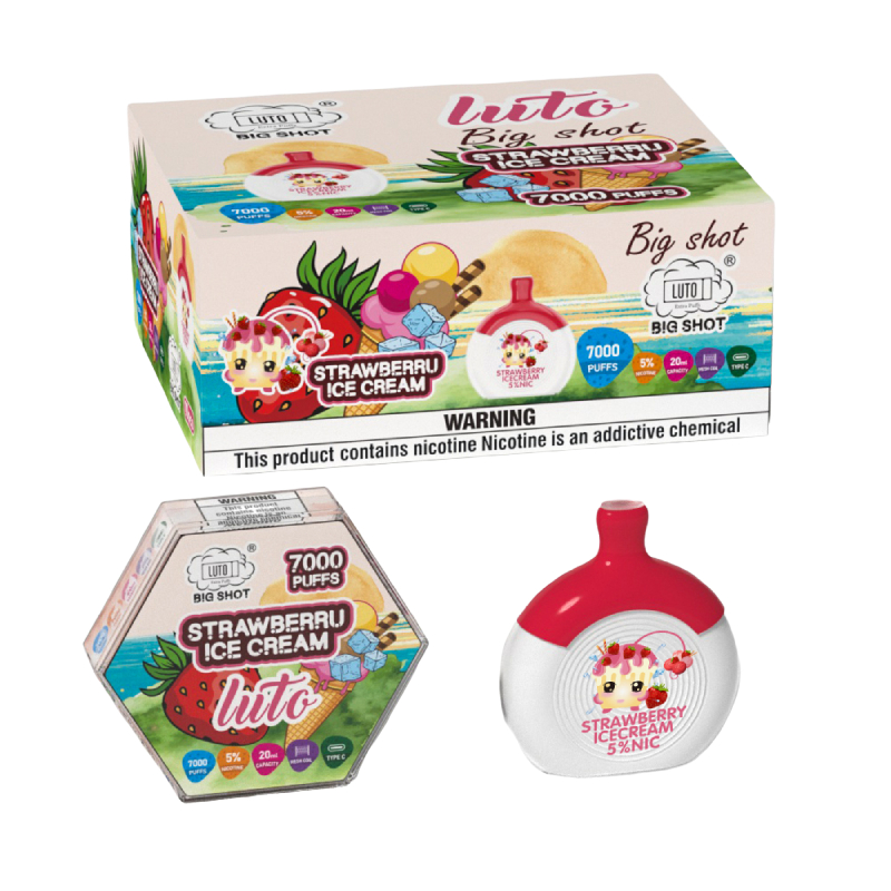 LUTO BIG SHOT STRAWBERRY ICE CREAM Big Apple Trading